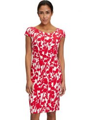 Vera Mont Sukienka w kolorze czerwonym rozmiar: 36. Czerwone sukienki Vera Mont, bez wzorów, bez kołnierzyka, bez ramiączek, midi. Za 222.94 zł.