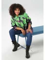 Aniston Bluzka w kolorze zielono-czarnym rozmiar: 44. Czarne bluzki Aniston, bez wzorów, z wiskozy, bez kołnierzyka, bez ramiączek. Za 95.99 zł.