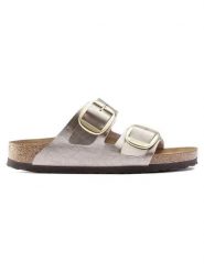 Birkenstock Klapki "Arizona" w kolorze beżowym rozmiar: 37. Brązowe klapki Birkenstock, bez wzorów, z otwartym noskiem, bez obcasa. Za 425.64 zł.