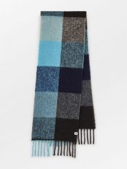 Becksöndergaard Szal w kolorze niebiesko-czarnym - 200 x 33 cm rozmiar: onesize. Niebieskie szaliki Becksöndergaard, bez wzorów, z materiału. Za 217.99 zł.