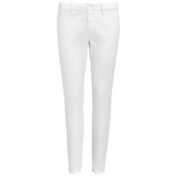 Chinosy Damskie Jules 7/8. Białe spodnie materiałowe SOL'S, s, bez wzorów. Za 261.99 zł.