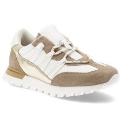 Białe Sneakersy Artiker Wygodne Sportowe Obuwie Damskie. Białe obuwie sportowe Artiker, na wiosnę, z materiału, bez zapięcia. Za 279.00 zł.