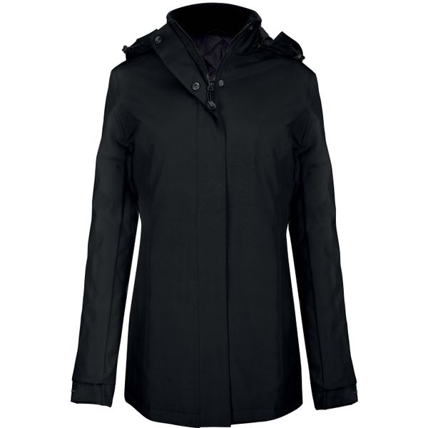 Parka dla kobiet Kariban. Czarne parki KARIBAN, na zimę, bez kaptura. Za 268.50 zł.