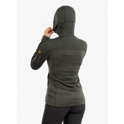 Bluza trekkingowa damska Fjallraven Abisko Trail Fleece. Zielone bluzy Fjällräven, xs, bez wzorów, bez kaptura. Za 560.99 zł.