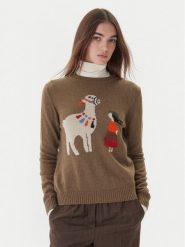 Weekend Max Mara Sweter Nitra 2525366292 Brązowy Regular Fit. Brązowe swetry Weekend Max Mara, xl, bez wzorów, z syntetyku, bez ramiączek. Za 979.99 zł.
