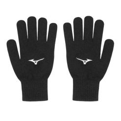Rękawiczki Unisex Dla Dorosłych Promo. Czarne rękawiczki Mizuno, bez wzorów, sportowe. Za 86.99 zł.