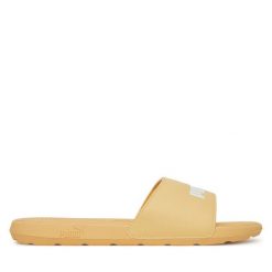 Klapki Puma. Brązowe klapki Puma, bez wzorów, bez obcasa. Za 69.99 zł.