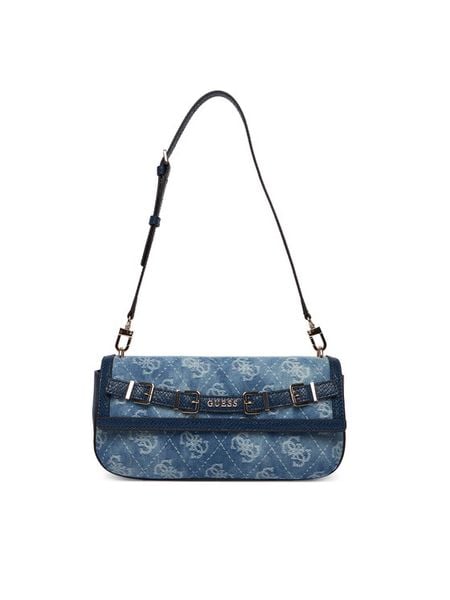 Guess Torebka Dovie HWDG99 09190 Niebieski. Niebieskie torebki klasyczne Guess, z aplikacjami, z materiału, bez dodatków. Za 359.99 zł.