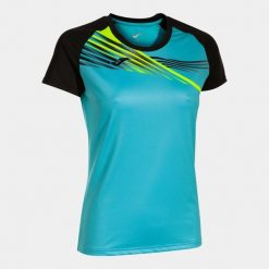 Koszulka Sportowa Joma Elite X dla Kobiet - Fluorescencyjny Turkus - XL. Czarne koszulki sportowe Joma, bez wzorów, z elastanu, bez ramiączek, do biegania. Za 169.99 zł.