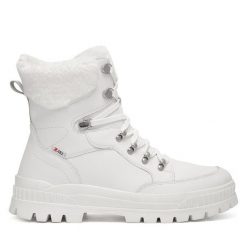 Trzewiki Rieker Revolution Lifestyle. Białe botki Rieker Revolution Lifestyle, bez wzorów, bez obcasa, na płaskiej podeszwie, bez zapięcia. Za 455.00 zł.