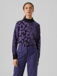 Vero Moda Sweter w kolorze fioletowo-czarnym rozmiar: S. Różowe swetry Vero Moda, s, bez wzorów, bez ramiączek. Za 52.79 zł.