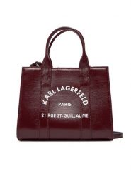 KARL LAGERFELD Torebka A4W50015 Bordowy. Czerwone torebki klasyczne KARL LAGERFELD, bez wzorów, ze skóry, bez dodatków. Za 529.99 zł.