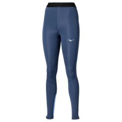 Damskie legginsy Mizuno Core Impulse. Niebieskie legginsy Mizuno, s, bez wzorów, z materiału. Za 262.05 zł.