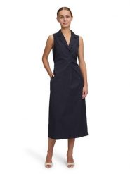 Vera Mont Sukienka w kolorze granatowym rozmiar: 46. Niebieskie sukienki Vera Mont, bez wzorów, bez kołnierzyka, bez ramiączek, midi. Za 157.73 zł.