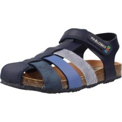 Sandały PABLOSKY 520227P Niebieski. Niebieskie sandały PABLOSKY, bez wzorów, ze skóry, sportowe, bez obcasa, bez zapięcia. Za 259.99 zł.
