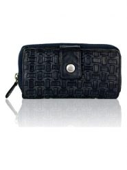 Bellicci Skórzany portfel w kolorze granatowym - 18 x 9,5 x 3,5 cm rozmiar: onesize. Niebieskie portfele Bellicci, bez wzorów, z materiału. Za 113.99 zł.