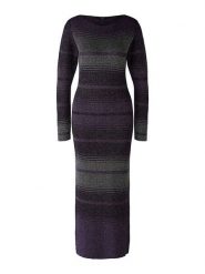 Oui Sukienka w kolorze szaro-fioletowym rozmiar: 42. Różowe sukienki Oui, bez wzorów, z wełny, bez kołnierzyka, bez ramiączek, midi. Za 173.99 zł.