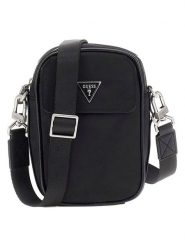 Guess Torebka w kolorze czarnym - 12 x 16 x 9 cm rozmiar: onesize. Czarne torby na ramię Guess, z aplikacjami, z materiału, na ramię, bez dodatków. Za 219.95 zł.