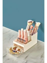 Violeta Home Organizer w kolorze białym na przybory do makijażu - 10 x 16 x 9 cm rozmiar: onesize. Zestawy Violeta Home. Za 34.99 zł.