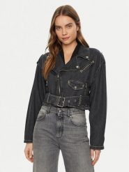 Guess Kurtka jeansowa W5RN58 D5LF1 Granatowy Regular Fit. Niebieskie kurtki Guess, m, z aplikacjami, z bawełny, bez kaptura. Za 447.00 zł.