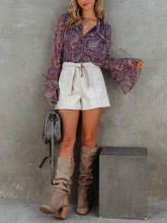 Milan Kiss Bluzka w kolorze fioletowym rozmiar: S. Różowe bluzki Milan Kiss, s, bez wzorów, bez kołnierzyka, bez ramiączek. Za 113.99 zł.