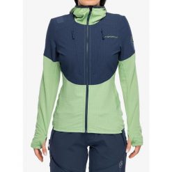 Bluza z kapturem damska La Sportiva Session Tech Hoody. Zielone bluzy La Sportiva, na zimę, bez wzorów, z kapturem. Za 572.19 zł.