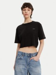 Tommy Jeans T-Shirt DW0DW20324 Czarny Relaxed Fit. Czarne t-shirty Tommy Jeans, s, bez wzorów, z bawełny, bez kołnierzyka, bez ramiączek. Za 109.99 zł.