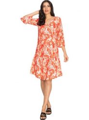 Heine Sukienka w kolorze pomarańczowym rozmiar: 42. Pomarańczowe sukienki Heine, na co dzień, bez wzorów, z wiskozy, bez kołnierzyka, bez ramiączek, midi, proste. Za 82.99 zł.