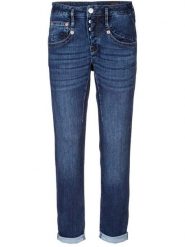 Herrlicher Dżinsy "Shyra" - Tapered fit - w kolorze granatowym rozmiar: W29. Niebieskie jeansy Herrlicher, bez wzorów. Za 241.56 zł.