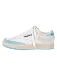 Reebok Skórzane sneakersy "Club C Vintage" w kolorze biało-błękitnym rozmiar: 42. Białe trampki Reebok, bez wzorów, bez zapięcia. Za 339.95 zł.