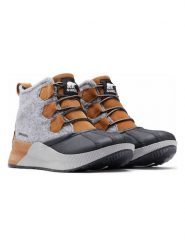 Sorel Botki "Out N About" w kolorze szaro-jasnobrązowym rozmiar: 36,5. Brązowe botki Sorel, bez wzorów, z materiału, bez obcasa, bez zapięcia. Za 128.55 zł.