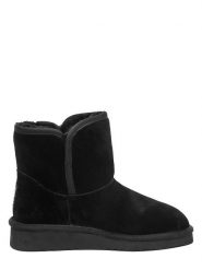 NICEBAY Skórzane botki zimowe "Wilma" w kolorze czarnym rozmiar: 40. Czarne botki NICEBAY, na zimę, bez wzorów, z materiału, bez obcasa, bez zapięcia. Za 194.15 zł.