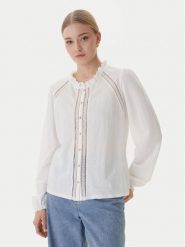 Morgan Bluzka 261-TSKY Biały Regular Fit. Białe bluzki Morgan, xl, bez wzorów, z syntetyku, bez kołnierzyka, bez ramiączek. Za 239.99 zł.