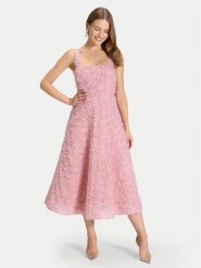 Swing Sukienka koktajlowa 5AK09100 Różowy Regular Fit. Czerwone sukienki Swing, bez wzorów, z syntetyku, wizytowe, bez kołnierzyka, bez ramiączek. Za 1,249.00 zł.