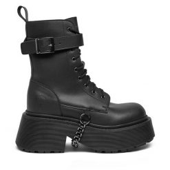 Botki Altercore. Czarne botki Altercore, bez wzorów, bez obcasa, na słupku, bez zapięcia. Za 749.99 zł.