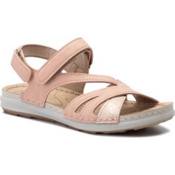 Sandały INBLU - EA04JU04 Pink. Czerwone sandały Inblu, bez wzorów, ze skóry ekologicznej, bez obcasa, bez zapięcia. Za 99.99 zł.