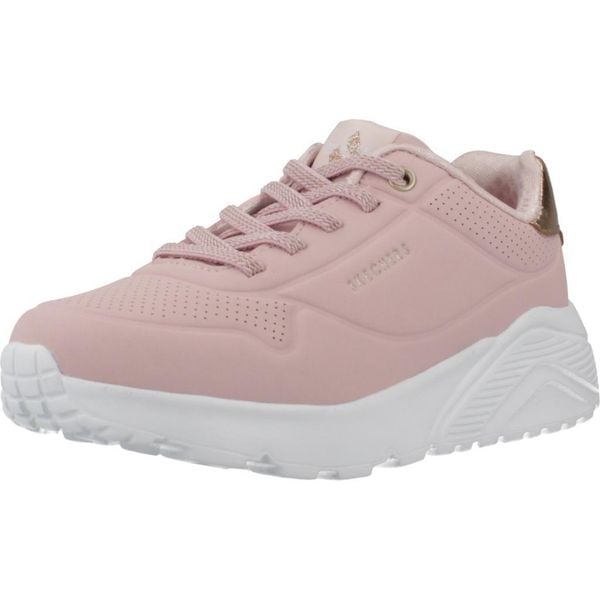Buty SKECHERS UNO LITE-METALLIC MO Rose. Czerwone trekkingi Skechers, z materiału, trekkingowe. Za 188.99 zł.
