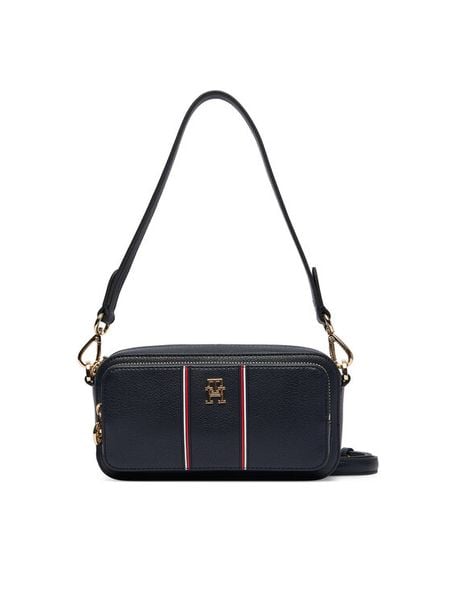 Tommy Hilfiger Torebka Th Daily Camera Bag Corp AW0AW18640 Granatowy. Niebieskie torebki klasyczne TOMMY HILFIGER, bez wzorów, ze skóry, bez dodatków. Za 569.99 zł.