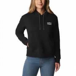 Bluza trekkingowa z kapturem Damska Columbia Lodge Hoodie. Czarne bluzy Columbia, m, bez wzorów, z kapturem. Za 161.99 zł.