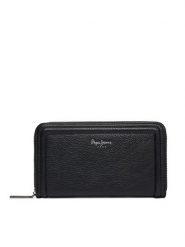 Pepe Jeans Portfel damski Code Wallet PL0700001 Czarny. Czarne portfele Pepe Jeans, bez wzorów, z jeansu. Za 229.99 zł.