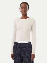 Tommy Hilfiger Bluzka UW0UW06611 Beżowy jasny Slim Fit. Brązowe bluzki TOMMY HILFIGER, m, bez wzorów, bez kołnierzyka, bez ramiączek. Za 209.99 zł.