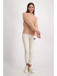 Monari Sweter w kolorze beżowym rozmiar: 38. Brązowe swetry monari, bez wzorów, z bawełny, bez ramiączek. Za 153.34 zł.