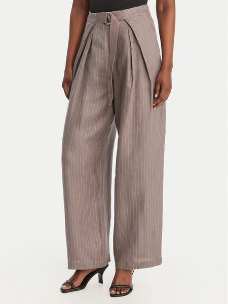 Eleh Spodnie materiałowe SS260028 Szary Oversize. Szare spodnie materiałowe Eleh, bez wzorów, ze lnu. Za 525.99 zł.