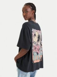 Roxy T-Shirt Talloversize Washed ERJZT06081 Czarny Oversize. Czarne t-shirty Roxy, m, bez wzorów, z bawełny, bez kołnierzyka, bez ramiączek. Za 149.99 zł.