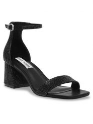 Steve Madden Sandały Epix-R Sandal SM11002813-04004-00G Czarny. Czarne sandały Steve Madden, bez wzorów, z materiału, bez obcasa, na słupku, bez zapięcia. Za 799.99 zł.