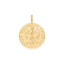 Zawieszka wisząca Moneta, 1,5 cm, PO. Brązowe bransoletki Lilou, pozłacane. Za 129.00 zł.