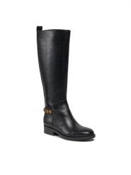 Guess Oficerki FL8BYO LEA11 Czarny. Czarne kozaki Guess, ze skóry, bez obcasa, na płaskiej podeszwie, bez zapięcia. Za 1,609.00 zł.