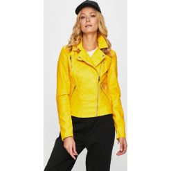 Only - Kurtka. Żółte kurtki Only, bez wzorów, z materiału, bez kaptura. W wyprzedaży za 119.90 zł.