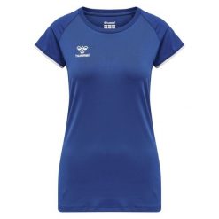 Koszulka damska Hummel hmlhmlCORE volley stretch. Niebieskie bluzki Hummel, xs, bez wzorów, sportowe, bez kołnierzyka, bez ramiączek. Za 152.00 zł.