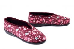 ADANEX 29836 DIP6VV burgund, kapcie damskie. Czerwone obuwie domowe Adanex, bez wzorów, bez zapięcia. Za 73.94 zł.